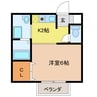 キーウエストＨＡＲＵ 1Kの間取り