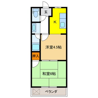 間取図 クリスタルハイツⅠ