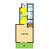 ソレイユⅡ 1Kの間取り