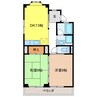 サンハイツ戸崎 2DKの間取り