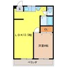 多恵第二ビル 1LDKの間取り