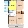 フレグランス・イズモＡ 3Kの間取り
