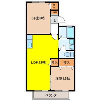 間取図 ルミエールＡＮＤＯ　Ｂ棟