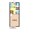 ロイヤル小塩Ⅴ 1Kの間取り