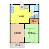ロイヤル小塩Ⅱ 2DKの間取り
