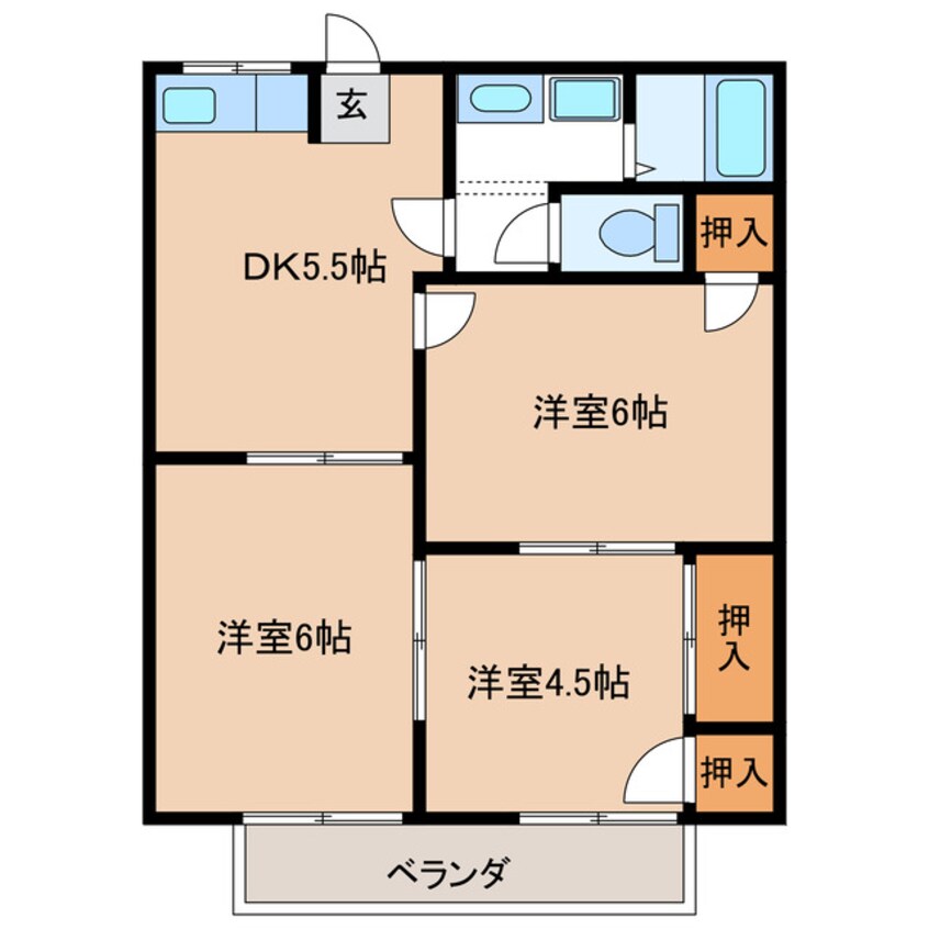 間取図 ロイヤル小塩ⅢＡ棟