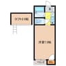 エムパヤール 1Rの間取り