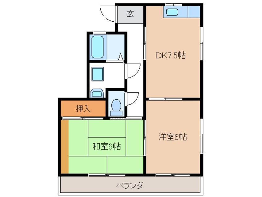 間取図 恵ハイツ南２