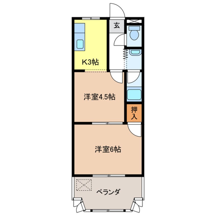 間取図 シャンブルクレールＵ　Ⅰ