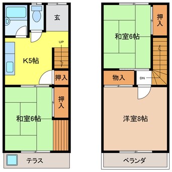 間取図 けやきタウン丸野Ａ棟