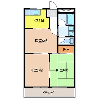 間取図 エクセルハイムマスダ