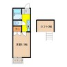 パルテネールヒロ 1Kの間取り