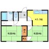 臼井住宅 2Kの間取り