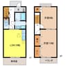 Ａｐｒｉｃｏｔ　ＨｏｕｓｅＡ 2LDKの間取り