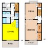 Ａｐｒｉｃｏｔ　ＨｏｕｓｅＢ 2LDKの間取り