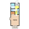 シンフォニー 1Kの間取り