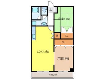 間取図 コーポラス鶉