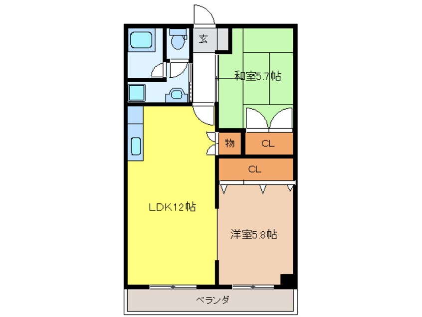 間取図 コーポラス鶉