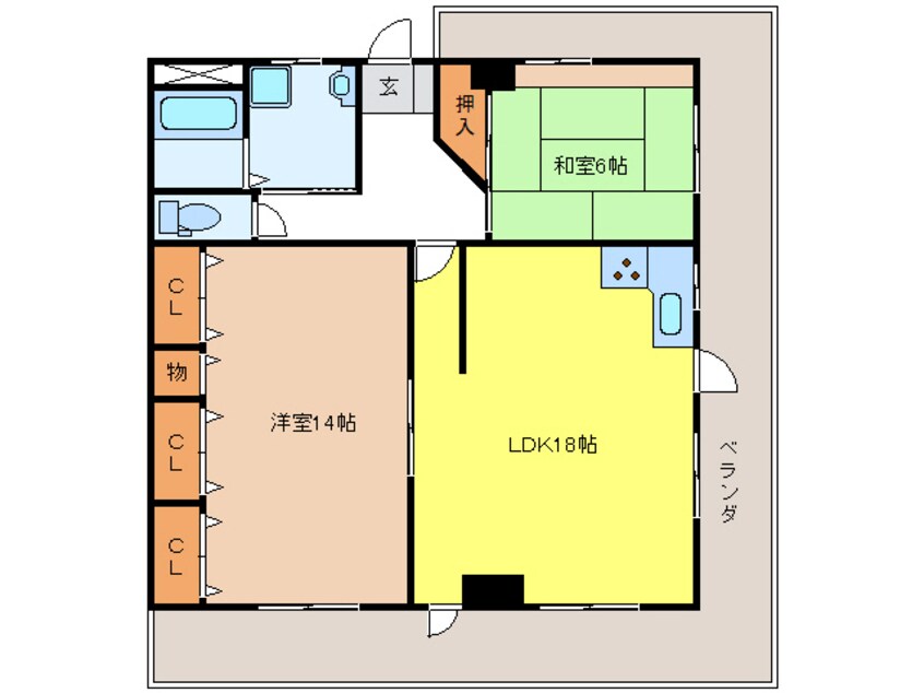 間取図 コーポラス鶉