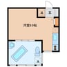 翔ひがしかわて 1Rの間取り