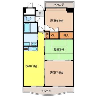 間取図 ラ・ミノール