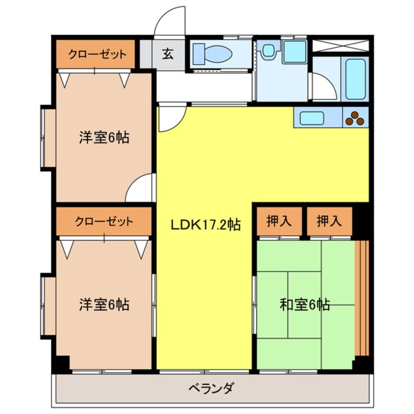 間取図 シェトワ六条