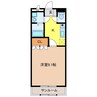 ルトゥール 1Kの間取り