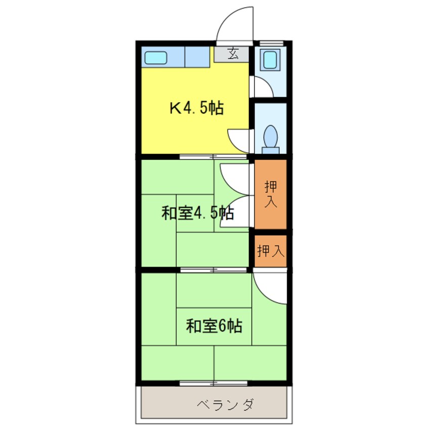 間取図 コーポ今嶺