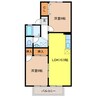 セジュール清和 2LDKの間取り
