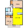 セジュール旭ヶ丘 2LDKの間取り