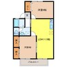 セジュール旭ヶ丘 2LDKの間取り