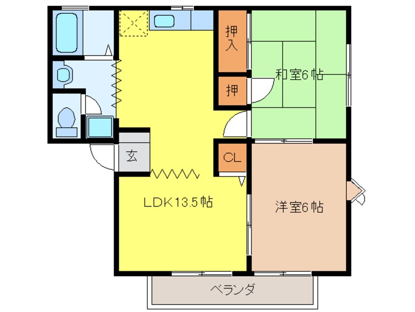 間取図 メゾン今嶺B棟