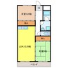 アミューズＢ．Ｒ 2LDKの間取り
