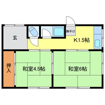 間取図 堀内荘6-3