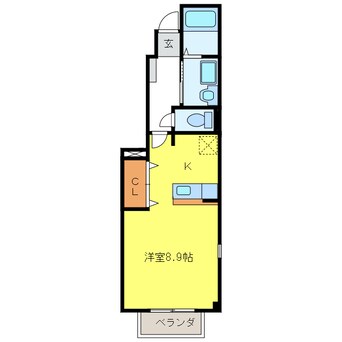 間取図 ブルックサイドヤブタＢ棟