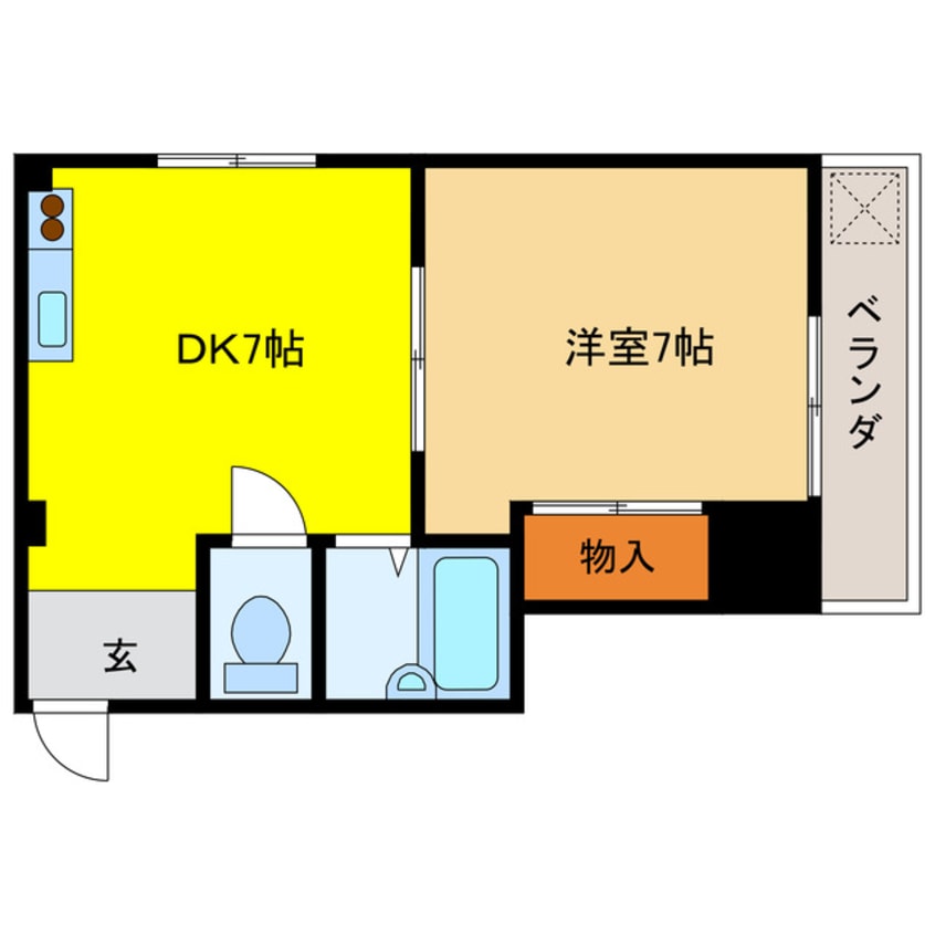 間取図 コーポ柳川