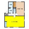 リヴェール岐南 1LDKの間取り
