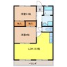 ガーデンロイヤルＢ棟 2LDKの間取り