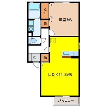 間取図 サンフローラル岐阜東