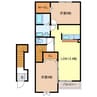 ロマンダムール 2LDKの間取り