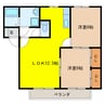 Salt Valley Court 2LDKの間取り