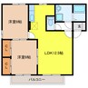 Salt Valley Court 2LDKの間取り
