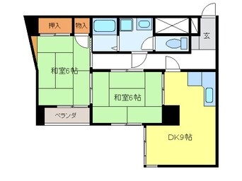 間取図 コーポ鏡島