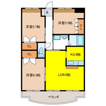 間取図 ヴィラ　フローレンス