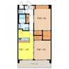 espoir 2LDKの間取り