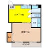 クイール加納 1DKの間取り