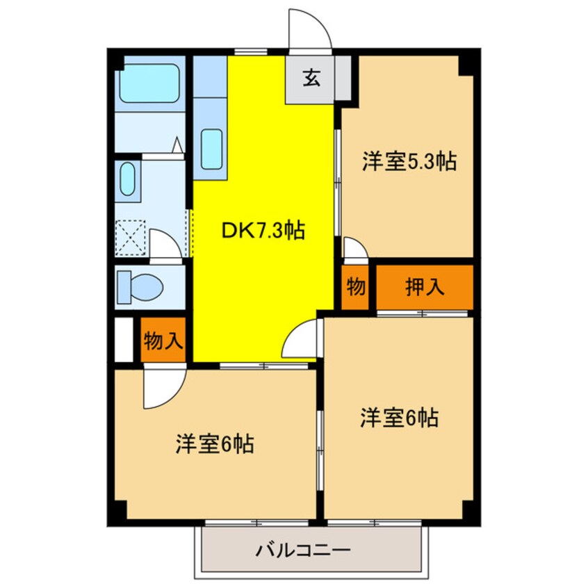 間取図 グリーンハイツモリＮＯ.２