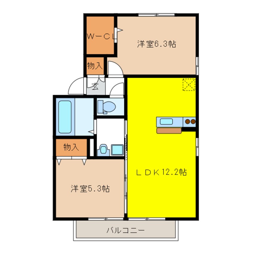 間取図 ブランシェ大溝