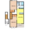 アンジェリーク 2DKの間取り