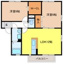 ベルセーヌＢの間取図